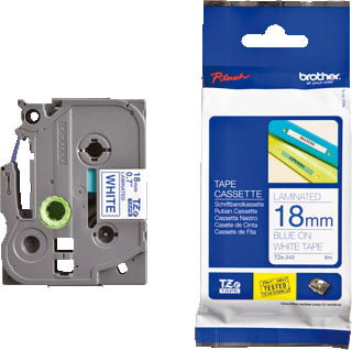 Brother - Labeltape Tape Tze-243 18Mm W/B