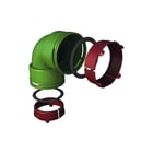 Ubbink - Air Excellent Bocht rond luchtkanaal Bocht 90Gr Set Ae48C