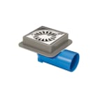 Van den Berg - Vloerput met 1 aansluiting Abs Put 96X96Mm Rvs M/Rsa