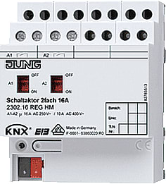 Jung - EIB-KNX Schakelactor bussysteem Schakactor 2Vdg Din Knx