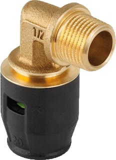 Geberit - Pushfit Fitting met 2 aansluitingen bcht bu90g d16r3/8