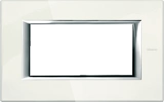 Bticino - Axolute Afdekraam schakelmateriaal Afdkrm Axo Wt Gls 4 Mod