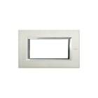 Bticino - Axolute Afdekraam schakelmateriaal afdkrm axo geb alu rcht4m