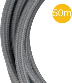 Bailey - Deco Aansluitleiding Textile Cable 2C Grey 50M