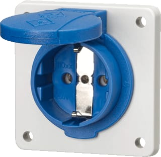 Mennekes - Schuko Wandcontactdoos modulair 16A 2P+A 230V Bl
