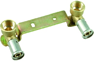 Henco - 28PV Muurplaat op beugel Pers Dub/M/Pl 16X/16X1/2"