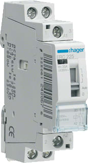 Hager - Installatiehulpschakelaar modulair Magnsch. 25A Handb.2M.230V