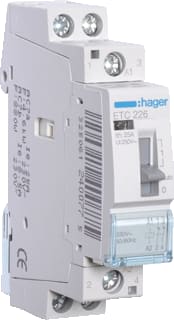Hager - Installatiehulpschakelaar modulair Magnsch.25A Hbd+R. 2V.230V