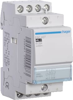 Hager - Installatiehulpschakelaar modulair Magnsch. 25A 2M. 2V. 230V