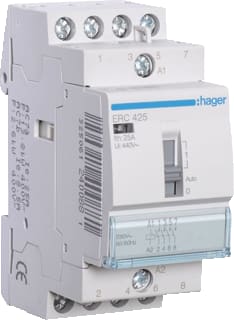 Hager - Installatiehulpschakelaar modulair Magnsch. 25A Handb.4M.230V