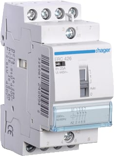 Hager - Installatiehulpschakelaar modulair Magnsch. 25A Handb.4V.230V