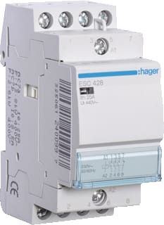 Hager - Installatiehulpschakelaar modulair Magnsch. 25A 3M. 1V. 230V