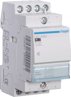Hager - Installatiehulpschakelaar modulair Magnsch. 25A 3M.1V. S.230V