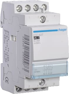 Hager - Installatiehulpschakelaar modulair Magnsch 25A 2M. 2V. 24Vac