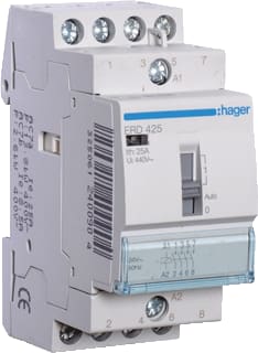 Hager - Installatiehulpschakelaar modulair Magnsch. 25A Hdb.4M. 24Vac