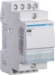 Hager - Installatiehulpschakelaar modulair Magnsch. 25A 4M. 24Vac