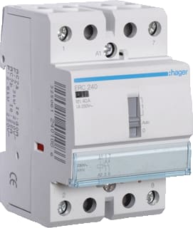 Hager - Installatiehulpschakelaar modulair Magnsch. 40A Hbd. 2M. 230V