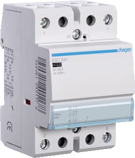 Hager - Installatiehulpschakelaar modulair Magnsch. 40A 2Verbr. 230V