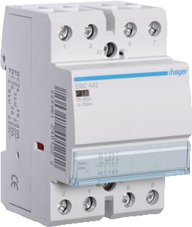 Hager - Installatiehulpschakelaar modulair Magnsch. 40A 2M. 2V. 230V