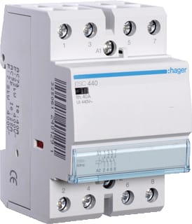 Hager - Installatiehulpschakelaar modulair Magnsch. 40A 4Maak 230V
