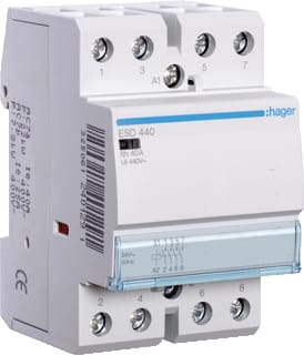Hager - Installatiehulpschakelaar modulair Magnsch. 40A 4M. 24Vac