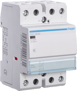 Hager - Installatiehulpschakelaar modulair Magnsch. 63A 2Maak S. 230V