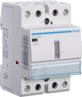 Hager - Installatiehulpschakelaar modulair Magnsch. 63A Hbd. 2M. 230V