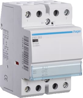 Hager - Installatiehulpschakelaar modulair Magnsch. 63A 2Maak 24Vac