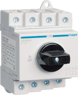 Hager - Lastscheider Schakelaar 4P 32A 1000V Dc