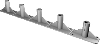 Mepac - Toebehoren v inbouwdoos wand/plafond INDOKARAIL GRIJS DS10