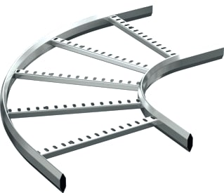 Wibe - 15i Bocht/hoekstuk kabelladder Binbocht 400Mm 90Gr