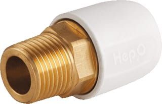 Wavin - Hep2O Fitting met 2 aansluitingen Schroefstuk 22X3/4Bu
