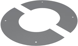 Metaloterm - AT Afdekrozet rookgas/luchttoevoerbuis Rozet 2-Delig