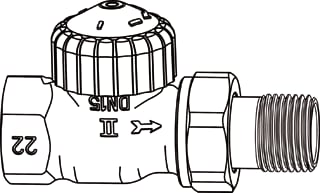 Heimeier - V-exakt Radiatorafsluiter th.afsl v-exkt vre dn10