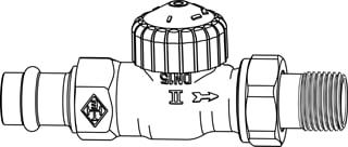 Heimeier - V-exact II Radiatorafsluiter Th.Afsl V-Exkt Re Dn15Vga