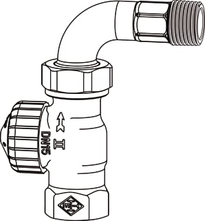 Heimeier - V-exact II Radiatorafsluiter Th.Afsl V-Exkt Bocht Dn15