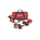 Milwaukee - Gereedschapset (elektrisch/accu) m18 blddrc, m18 blidrc, m18 fcs552, m18 bmt, m18 fbjs, m18b5, m12-18 fc, contractor bag