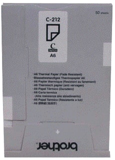 Brother - Verbr.mat. vr fax/printer/all-in-1 papier c-212s