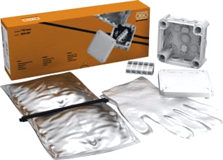 OBO - T-Box 60 Opbouwdoos wand/plafond T-Kabelds T60 + Giethars