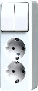 Jung - Combinatie schakelaar/wcd Combi Ap600 2V R/A Ww
