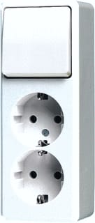 Jung - Combinatie schakelaar/wcd Combi Ap600 2V A Wit R/A