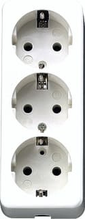 Jung - Contactdooscombinatie Wcd 3V Bcont +Trekontl Ww