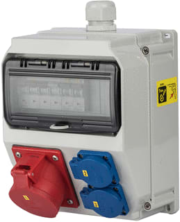 Keraf - CEE-contactdoos combinatie Lofer7 32/5 400 2Xschko