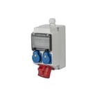 Keraf - CEE-contactdoos combinatie Lech 16/5 400 2Xschko