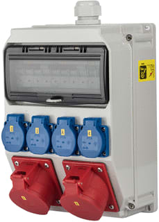 Keraf - CEE-contactdoos combinatie Anif7 2X32/5/400 4Xschko