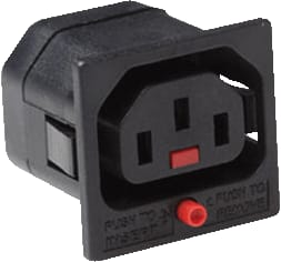 IEC Lock - Apparaatstekker/Contactdoos Net-Entrees Socket C13 Zw