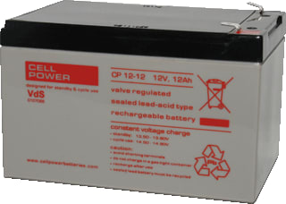 Cellpower - CP Gesloten loodaccu Accu (lood) Laccu 12V 12Ah Fast 6,3