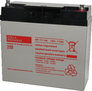Cellpower - CP Gesloten loodaccu Accu (lood) laccu 12v 17ah m5 ds2