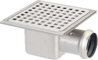 Van den Berg - Vloerput met 1 aansluiting Vloerput Rvsput 150X150Mm