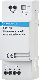 ABB Busch-Jaeger - Busch-Welcome Video Videoverdeler voor bewakingssysteem Videovd 83320/2 Din Wc